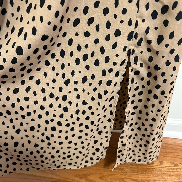 Lush Cheetah Midi Dress with front tie and cut out at top in front Medium - Picture 8 of 8